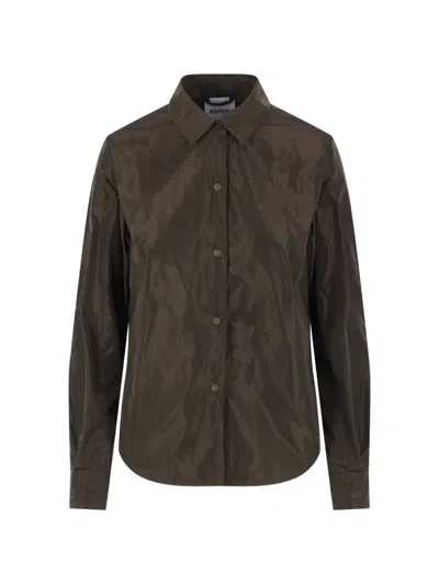 Aspesi Button-front Shirt Jacket In Brown