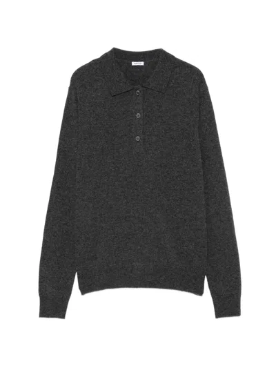 Aspesi Button-placket Polo-collar Sweater In Multi
