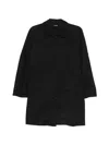 Aspesi Button-up Collared Coat In Black