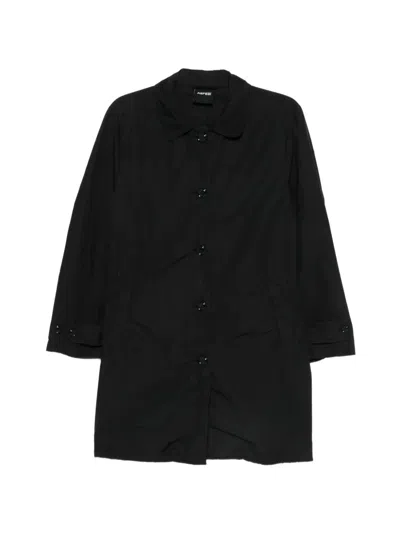Aspesi Button-up Collared Coat In Black