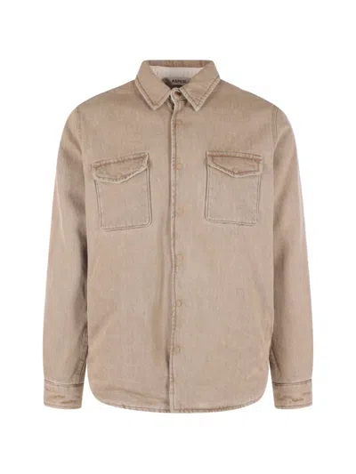 Aspesi Button-up Denim Jacket In Neutral