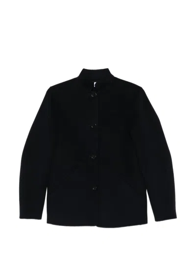 Aspesi Button-up High-neck Jacket In Black