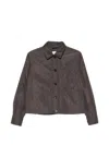 Aspesi Button-up Patch-pocket Jacket In Brown