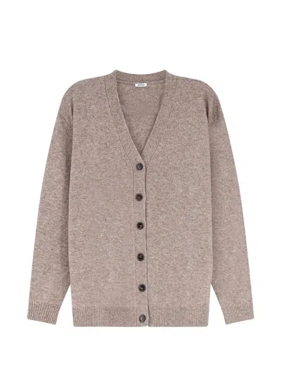 Aspesi Button-up V-neck Cardigan In Gray