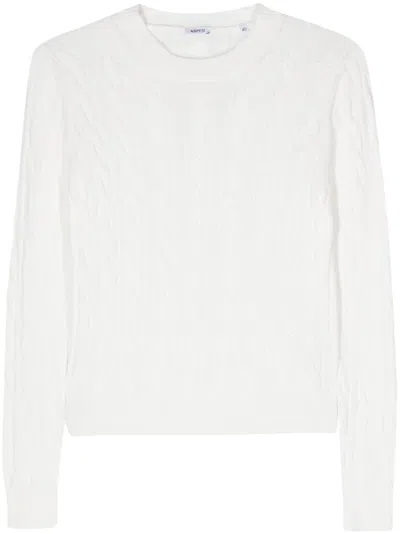 ASPESI CABLE-KNIT COTTON JUMPER