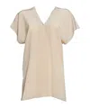 Aspesi Blush Pink Silk Crepe Top In Nude