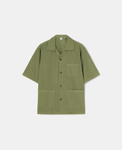 Aspesi Camicia A Maniche Corte In Popeline Di Cotone - Militare