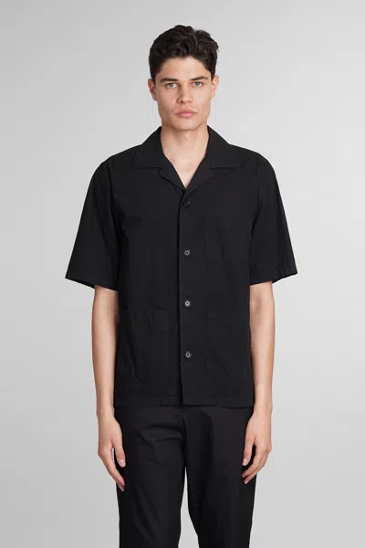 Aspesi Camicia Ago Shirt In Black Cotton
