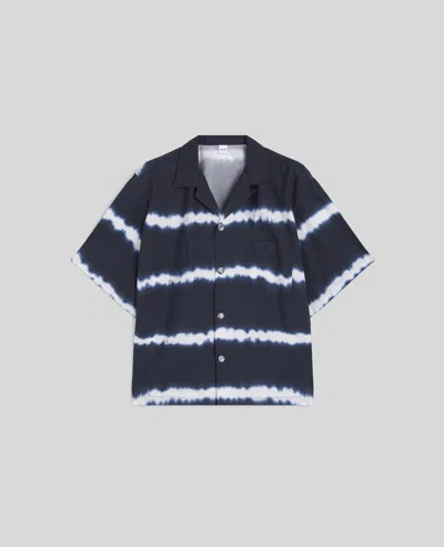 Aspesi Camicia Bowling In Cotone Tie-dye - Blu
