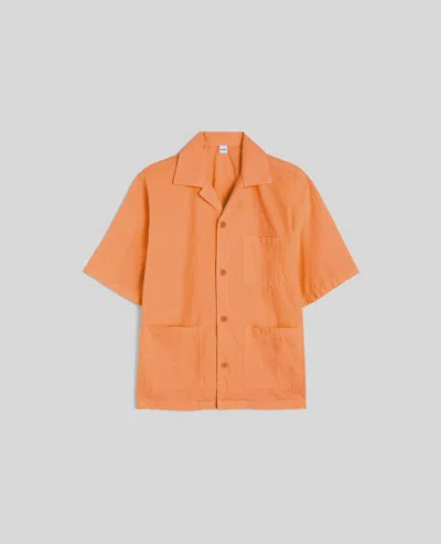 Aspesi Camicia Bowling In Popeline Di Cotone - Arancio
