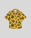 Aspesi Camicia Bowling Stampa Hibiscus - Fiore Giallo In Fiore Giallo