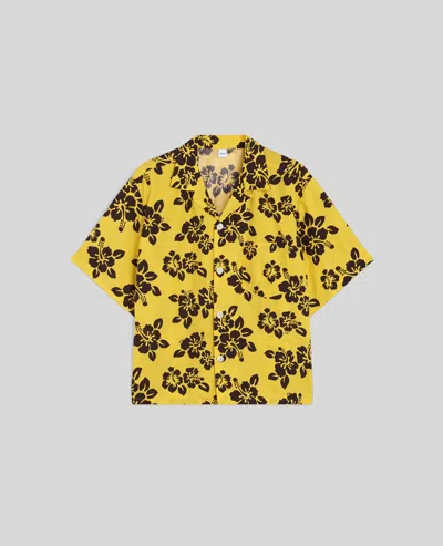 Aspesi Camicia Jarvis Shirt In Fiore Giallo