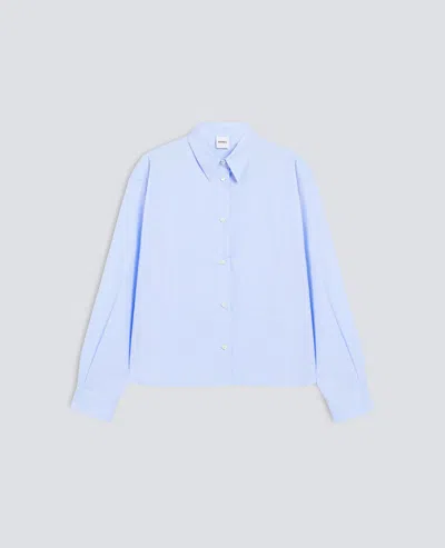 Aspesi Camicia Boxy In Popeline Di Cotone - Azzurro
