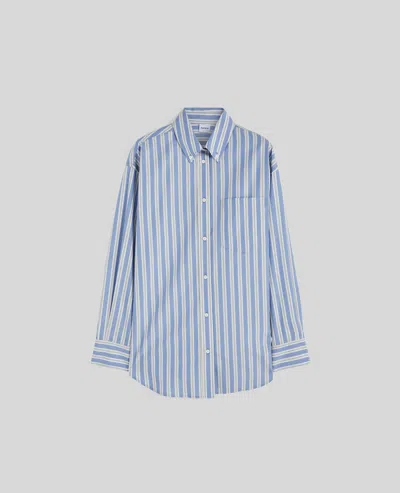 Aspesi Camicia Button-down A Righe - Riga Blu