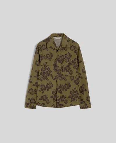 ASPESI CAMICIA CAPA CON STAMPA HIBISCUS - FIORE MILITARE