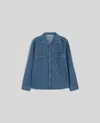 Aspesi Camicia Capa In Denim Leggero - Denim Medio In Denim Medio