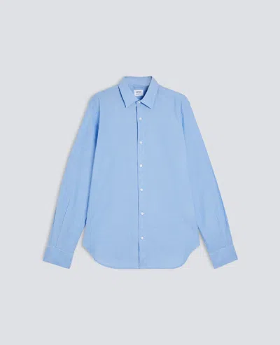 Aspesi Camicia Classica In Chambray Indiano In Multi