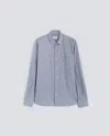 Aspesi Camicia Classica In Cotone Con Taschino - Chambray In Blue