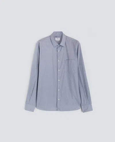 Aspesi Camicia Classica In Cotone Con Taschino - Chambray In Blue