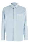 Aspesi Light Blue Cotton Shirt With Classic Collar In Azzurro