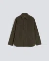 Aspesi Buttoned Flap-pocket Shirt Jacket In Brown