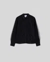 Aspesi Camicia Halia Con Tulle E Swarovski - Nero In Nero