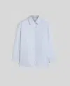 Aspesi Camicia Imbottita In Cotone Rigato - Riga Azzurra In Riga Azzurra