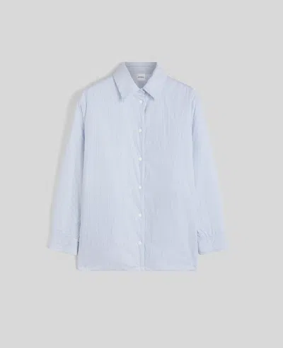 Aspesi Camicia Imbottita In Cotone Rigato - Riga Azzurra