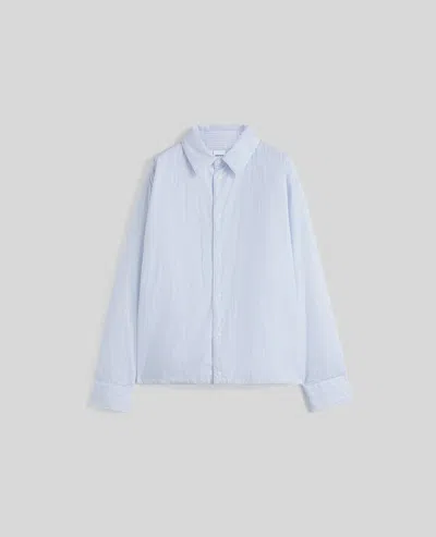 Aspesi Camicia Imbottita In Cotone Rigato - Riga Azzurra