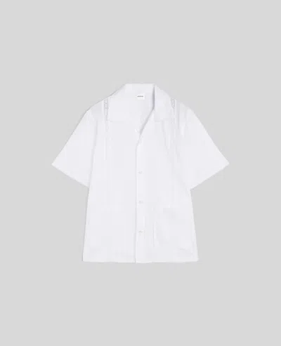Aspesi Camicia In Chambray Di Cotone - Bianco