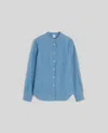 Aspesi Camicia In Chambray Di Cotone Giapponese - Denim Chiaro In Denim Chiaro