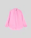 Aspesi Gathered Poplin Shirt In Rosa