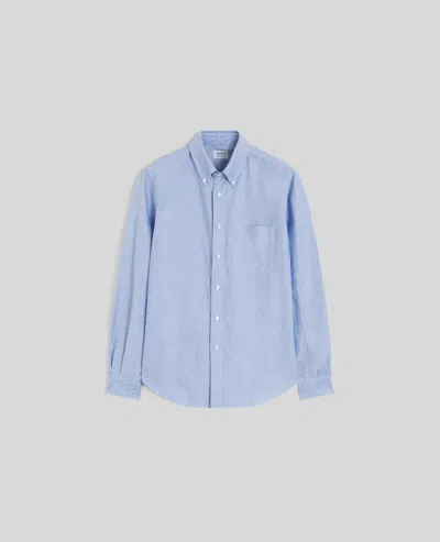 Aspesi Camicia In Cotone Oxford Con Collo Button-down - Azzurro In Blue