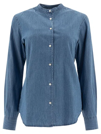 Aspesi Camicia In Denim Di Cotone Shirts Blue