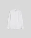 Aspesi Camicia In Lino Collo Alla Coreana - Bianco In Bianco