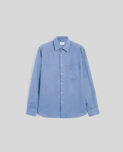 Aspesi Camicia In Lino Con Taschino - Azzurro