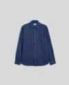 Aspesi Camicia In Lino Con Taschino - Blu In Blue