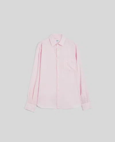 ASPESI CAMICIA IN LINO CON TASCHINO - ROSA
