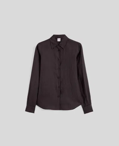 Aspesi Camicia In Lino Tinto In Capo - Marrone