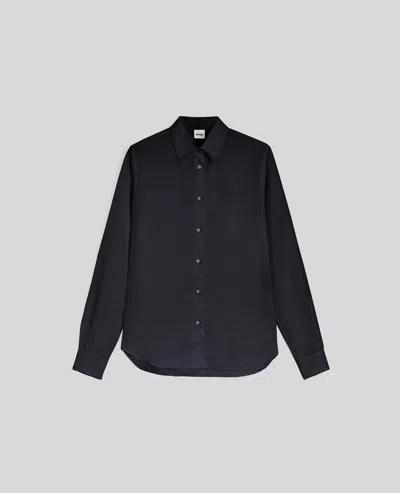 Aspesi Camicia In Lino Tinto In Capo - Navy