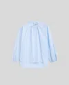 Aspesi Camicia In Popeline Con Arricci - Azzurro In Azzurro