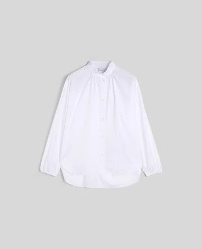 Aspesi Camicia In Popeline Con Arricci - Bianco