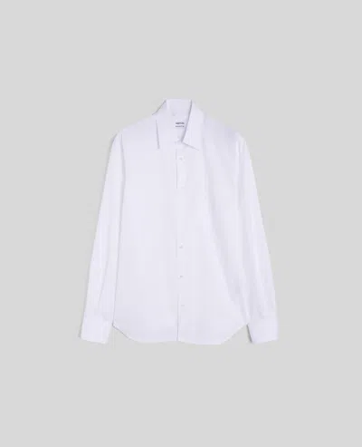 Aspesi Box Cut Cotton Poplin Shirt In White