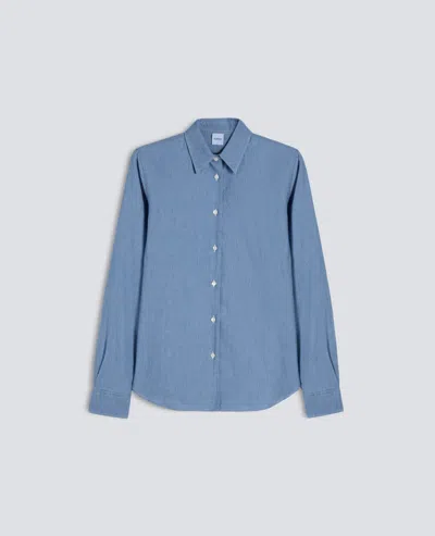 Aspesi Camicia In Popeline Di Cotone In Blue