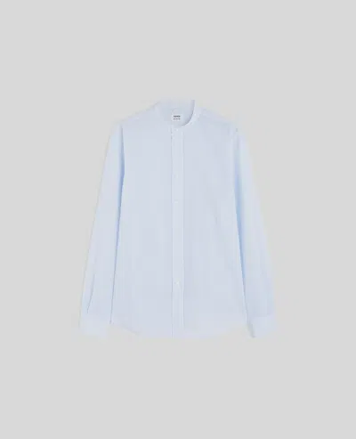 Aspesi Camicia In Seersucker A Righe - Riga Azzurra
