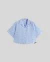 Aspesi Camicia In Seersuker Di Cotone A Quadretto Vichy - Check Azzurro In Check Azzurro