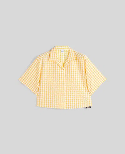 Aspesi Camicia In Seersuker Di Cotone A Quadretto Vichy - Check Giallo