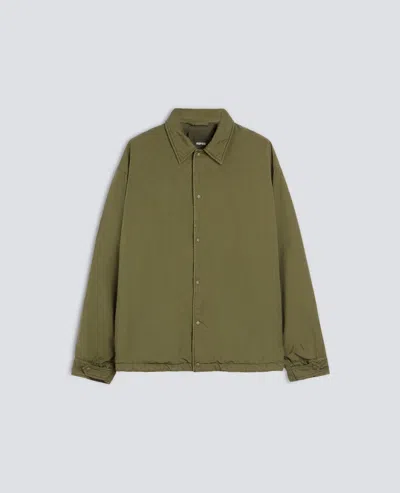 Aspesi Camicia In Tessuto Misto Nylon Compatto Tinto Capo - Militar In Green