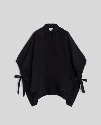 Aspesi Camicia In Tessuto Tecnico Con Cinturini - Nero