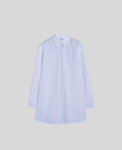Aspesi Camicia Lunga In Popeline Di Cotone - Azzurro